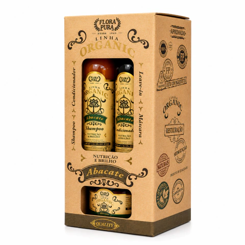 KIT ORGANIC DE ABACATE FLORA PURA
