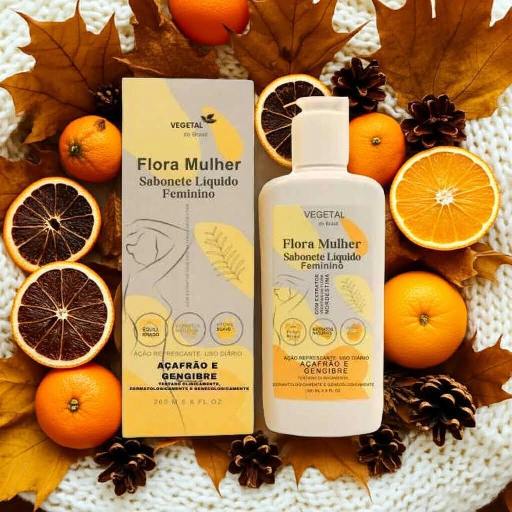 SABONETE LIQUIDO INTIMO FLORA MULHER ACAFRAO E GENGIBRE 200ML VB