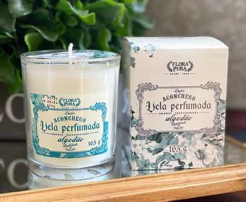 VELA PERFUMADA DE ALGODAO 165G FLORA PURA