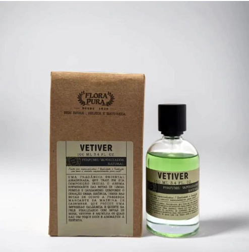 PERFUME VETIVER VAPORIZADOR NATURAL 100ML FLORA PURA
