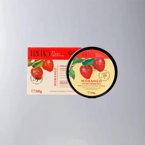 ESFOLIANTE CORPORAL FRUTAL MORANGO 120ML FLORA PURA