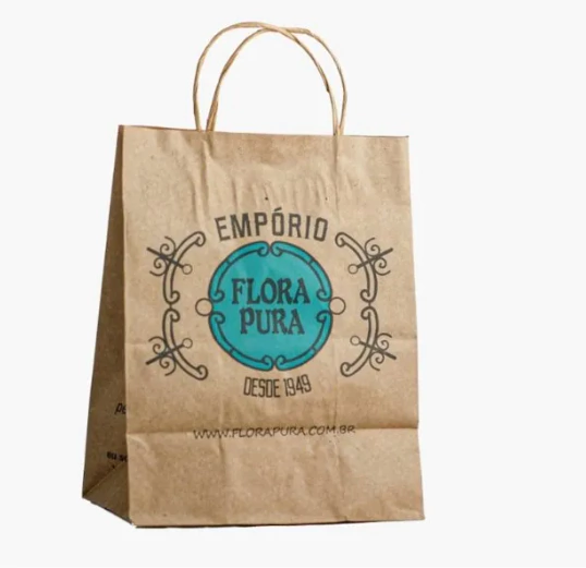 SACOLA KRAFT TAM G 20 x 25 CM FLORA PURA