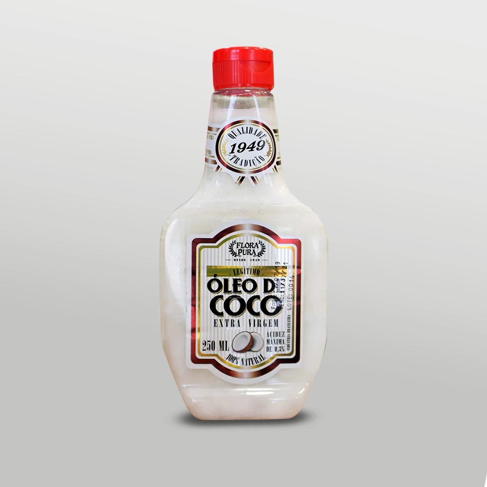 OLEO DE COCO EXTRA VIRGEM 250ML FLORA PURA