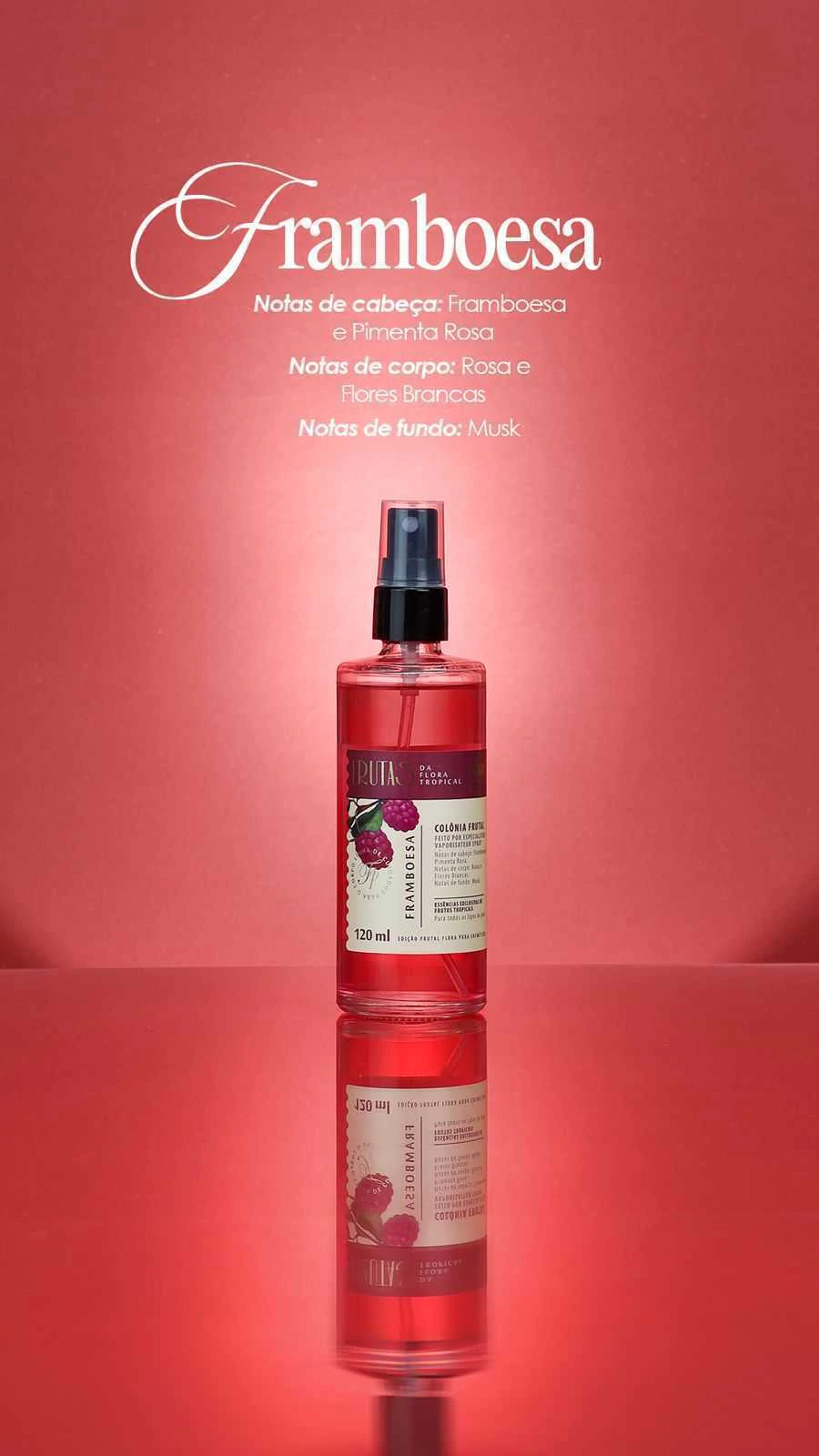 AGUA DE COLONIA FRAMBOESA 120ML ( FRUTAS DA FLORA TROPICAL ) FLORA PURA