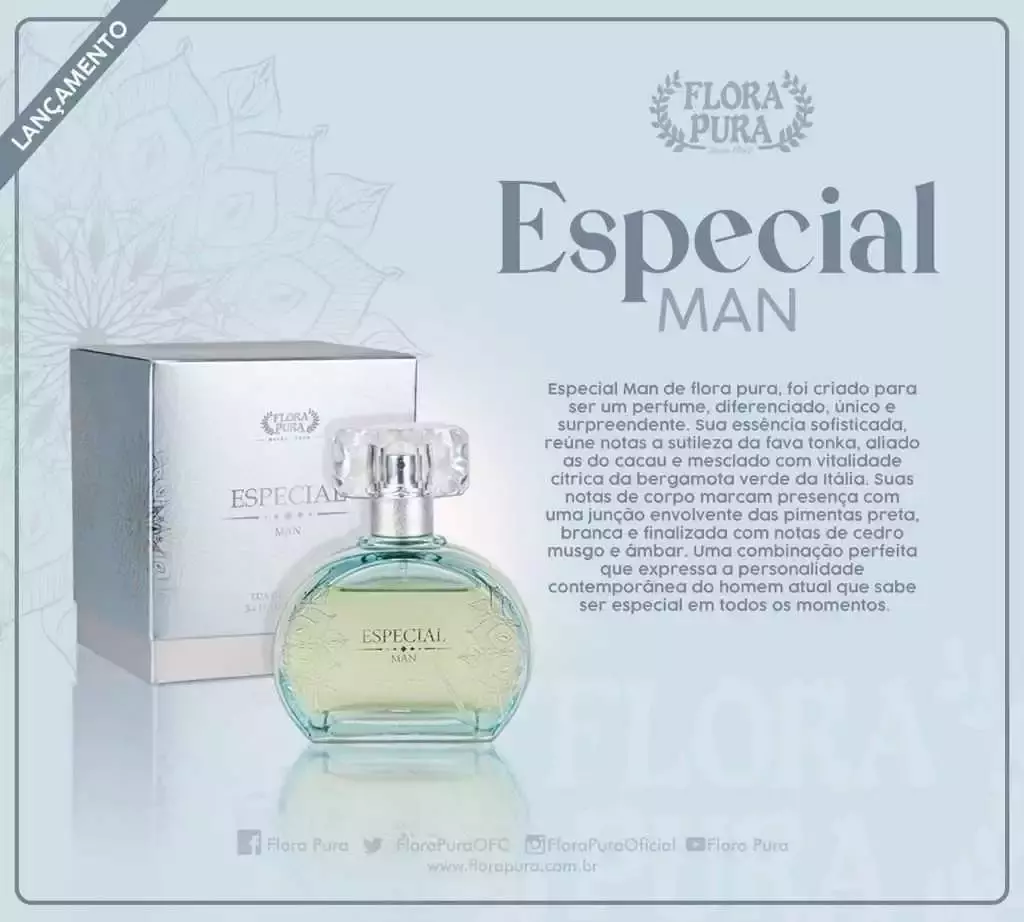 PERFUME ESPECIAL MAN 100ML FLORA PURA