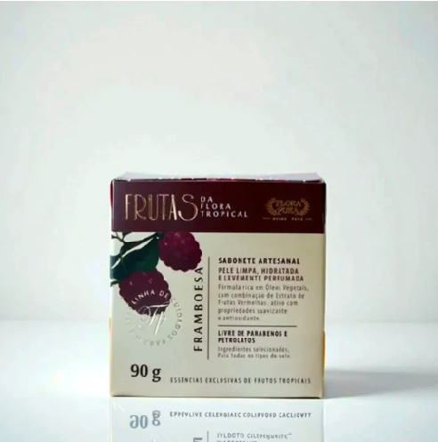 SABONETE ARTESANAL FRAMBOESA 90G (FRUTAS DA FLORA TROPICAL) FLORA PURA