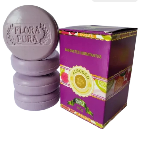 SABONETE HIDRATANTES ALGODAO 360G FLORA PURA