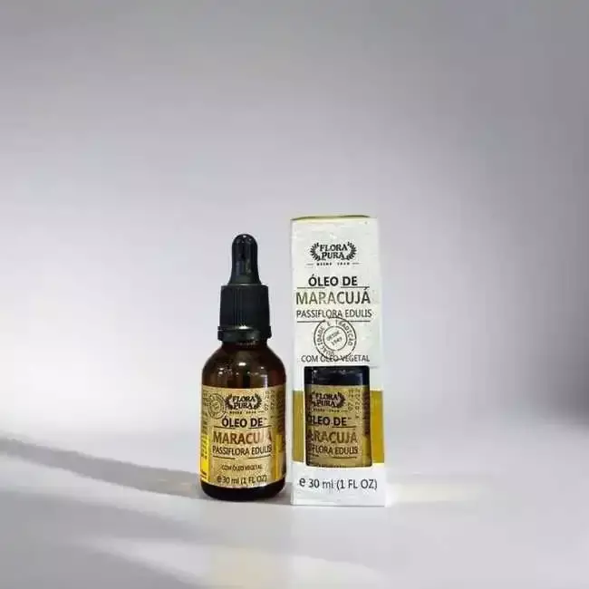 OLEO VEGETAL DE MARACUJA 30ML CONTA GOTA FLORA PURA
