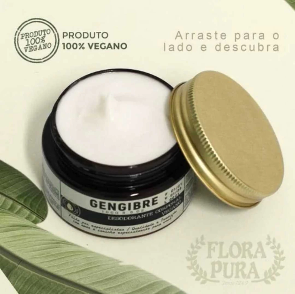 DESODORANTE CORPORAL VEGANO GENGIBRE 100G FLORA PURA