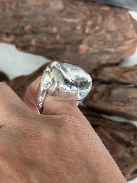 Handcrafted Brick-Pattern Ring - buy online