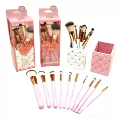 Set de brochas con porta brocha City girl