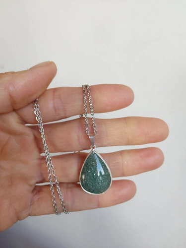 Collar Gota Cuarzo Verde Cristal Coraocristales - comprar online