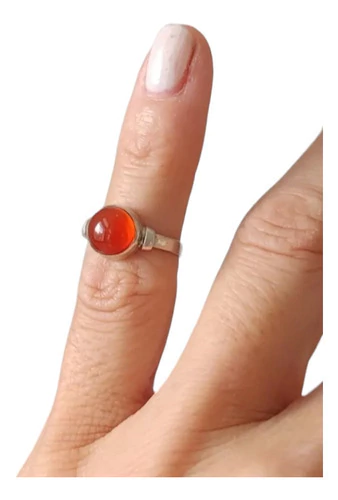 Anillo Alpaca Agata Cornalina