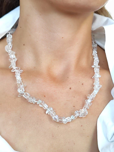 Collar Cuarzo Cristal Cuentas Escallas - comprar online