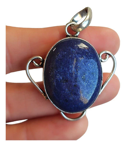 Dije Piedra Lapislázuli Natural Con Dorado