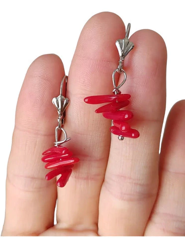 Aros Escallas Coral Rojo Ostra