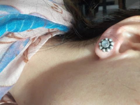 Aro solitario de cuarzo rosa y plata 925 - comprar online