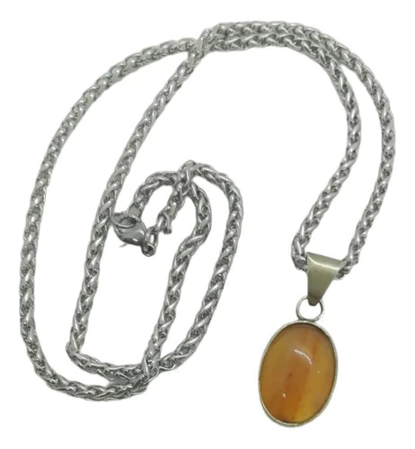 Collar Dije Agata Cristal Natural Coraocristales