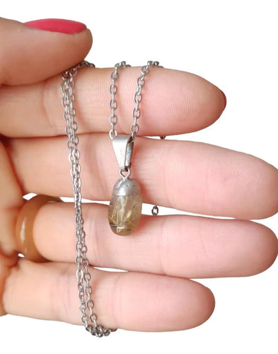 Collar Dije Cuarzo Rutilado Mini Coraocristales