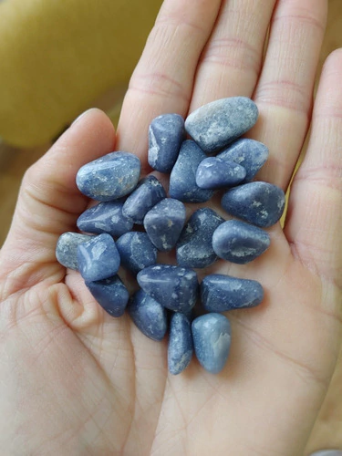 Piedra Cuarzo Azul Pulida Natural Pequeña x 1 unidad