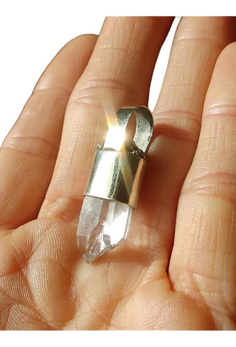 Dije Pirita Y Cuarzo Cristal Piedra Coraocristales