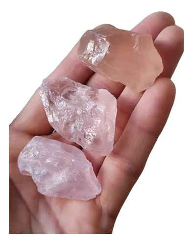 Cuarzo Rosa En Bruto X 3 Unidades Coraocristales