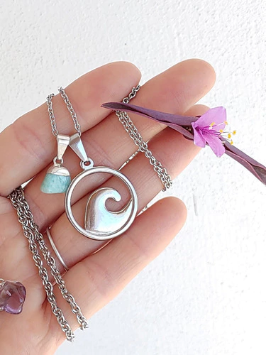 Collar Ola Y Amazonita - comprar online