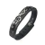 Pulseira De Couro Nota Musical Grafite