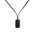 Colar Masculino De Couro DogTag One Preto