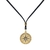 Colar Masculino De Couro Bússola Dourado