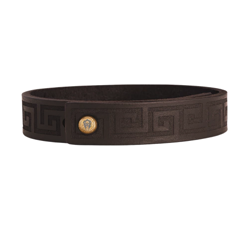 Pulseira De Couro Legítimo Grécia Ajustável - comprar online