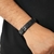 Pulseira De Couro Pai Nosso Preto - comprar online