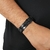 Pulseira De Couro Âncora Preta - comprar online