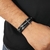 Pulseira De Couro Cruz Grafite - comprar online