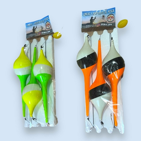 Línea M&M chupetona, especializada en la pesca de pejerrey, diseñada para pescadores exigentes. Esta línea incluye 3 boyas Paraf que proporcionan una flotabilidad excepcional y estabilidad en el agua. Equipada con anzuelos Waterdog de alta calidad y tanza