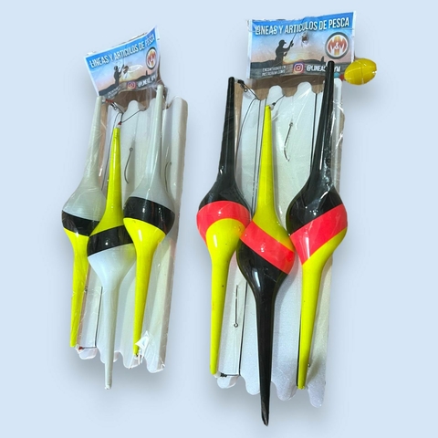 Línea doble quilla diseñada por M&M, ideal para la pesca de pejerrey. Equipada con 3 boyas Paraf que proporcionan una flotabilidad excepcional y estabilidad en el agua