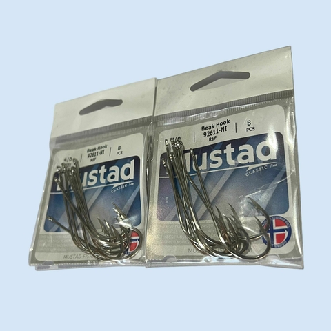Anzuelos Mustad Originales, 92611 4/0  - Blister x 8 - Ideal para pesca de variada