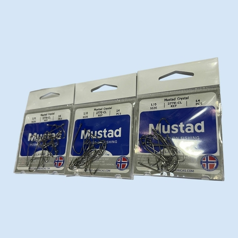 Anzuelos Mustad Originales, 277E CL Numero 1/0 -  Blister x 14 - Ideal para pesca de Pejerrey