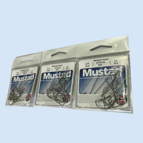 Anzuelos Mustad Originales, 277E CL Numero 2/0 -  Blister x 12 - Ideal para pesca de Pejerrey