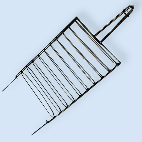 parrilla grande para pescado, 56 x 30 cm + 20cm de agarradera, ideal camping