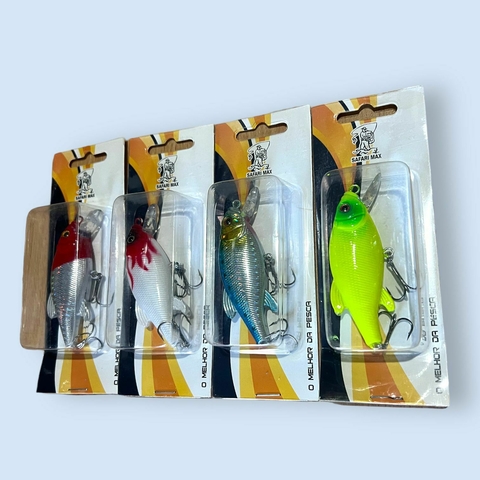 Señuelo Safari Max, con diseño de pala 1 que alcanza una profundidad de 80 cm. Compacto y ágil, con un tamaño de 8 cm y un peso de 9,5g, este señuelo es perfecto para capturas precisas y efectivas en aguas medianas. Su diseño detallado y colores atractivo