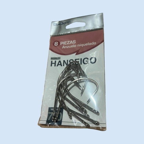 Anzuelo Niquelado Flounder - Hanseigo numero 7/0 - Pack x 8