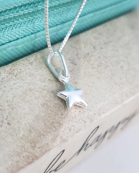 PINGENTE DE PRATA ESTRELA CHEIA 9MM - comprar online