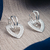 ARGOLA DE PRATA CLICK CORAÇÃO COM ZIRCÔNIAS BRANCAS na internet