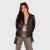 Campera de Cuero Negra Kor - comprar online