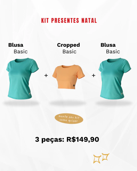 Kit 3 Cropped ou Blusa Basic