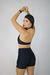 Top Fer Preto Frente única Canelado - comprar online