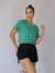 Cropped Manga Basic Verde Sálvia - comprar online