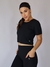 Cropped Manga Basic Preto na internet