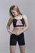 Short Flex Rosa Merge e preto dupla face - Dafer Fitness